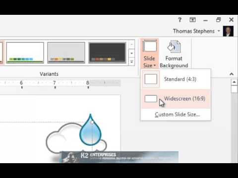 changing a powerpoint presentation to a wide screen format youtube