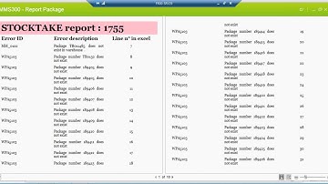 INFOR Smart Office M3 - MMS300 report package