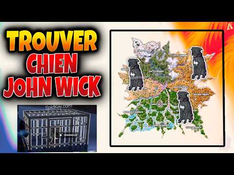 Tous les Emplacemens CHIEN JOHN WICK sur Fortnite