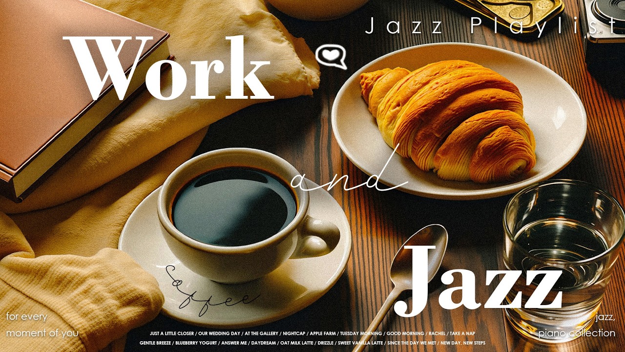 [Jazz Playlist] 조용한 카페에 앉아 공부하는 기분 ☕📖 | 중간광고없음 | Work & Study | Relaxing Background Music