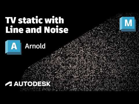 Arnold Tutorial - TV static effect with Noise & Line shaders in Maya
