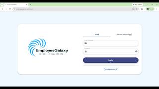 EmployeeGalaxy | Login Screen & Welcome Page Demo EmployeeGalaxy | Login Screen & Welcome Page Demo