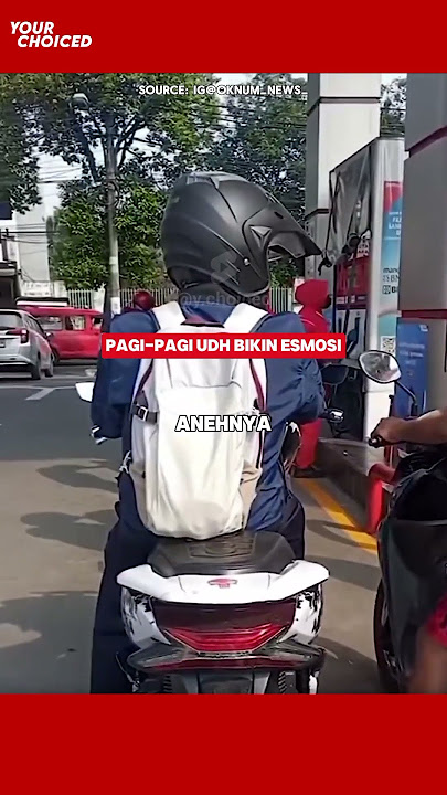 The moment a man cuts in line at a gas station