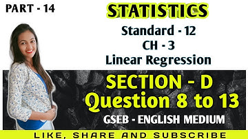 Linear Regression | Statistics std 12 | English Medium | GSEB