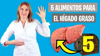 5 ALIMENTOS que AYUDAN a LIMPIAR el HÍGADO GRASO | Cómo limpiar el hígado graso | Nutrición clínica