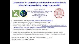 Famous CompuCell3D Workshop 2023 Orientation Session 2 June 22 2023 Profile