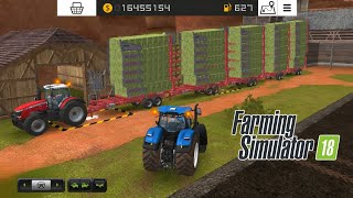 Sheeps Feeding With Grass Bales & Selling Wools In Fs 18 ! Farming Simulator 18 ! Timelapse #fs18