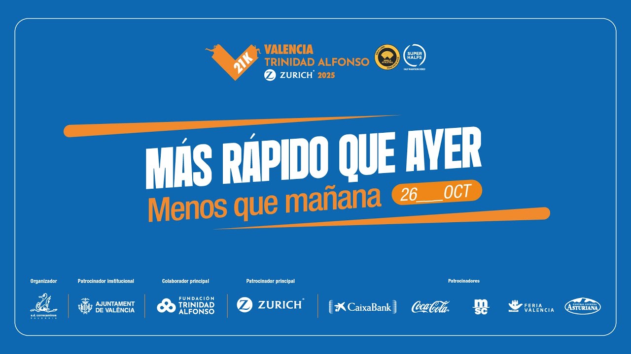 Retransmisión Medio Maratón Valencia Trinidad Alfonso Zurich 2025