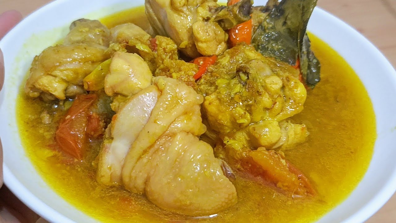 Ternyata ayam di masak gini enak banget loh //ayam kuah kuning