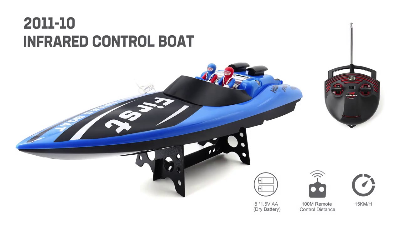 Flytec 201110 Remote Control Boat 15KM/H Max Speed Boats YouTube