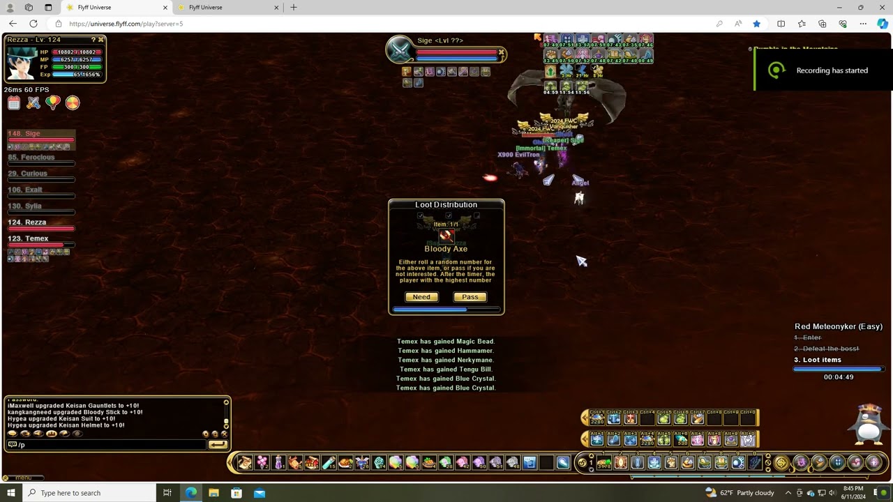 FlyFF Universe FWC Bloody Axe Drop