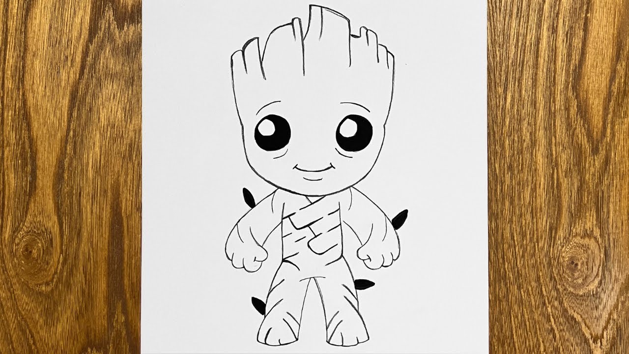 How to draw Groot | Art Tutorial | Drawing Baby Groot
