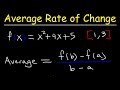 Calculating Average Rates of Change in Functions and Graphs