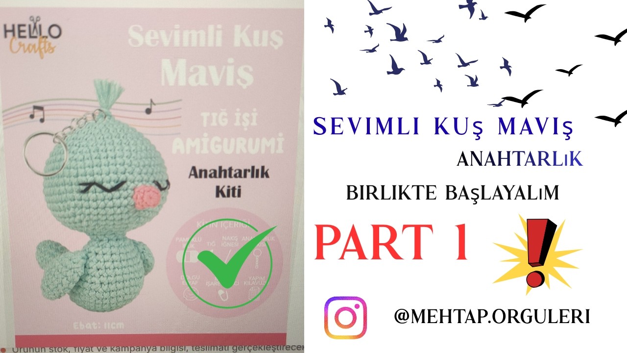 Sevimli kuş maviş part1  #hellokitty #amigurumi #migroskop