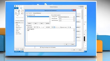 How to include a vCard with your automatic signature in Microsoft® Outlook 2013 on a Windows® 8 PC