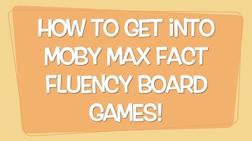 Moby Max Fact Fluency Board Game Directions