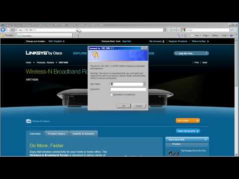 Linksys WRT160N Accessing the Router