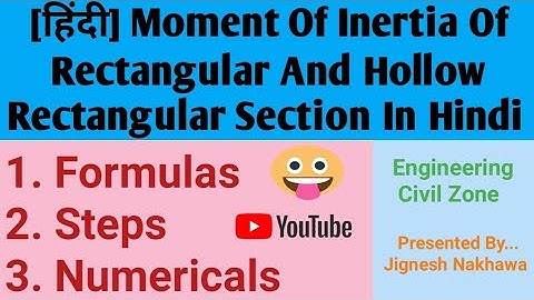 Moment of inertia of rectangular section // Moment of inertia of hollow rectangular section
