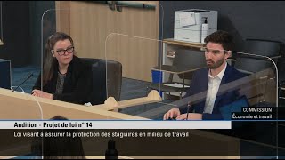 Projet de loi 14 - Loi visant à assurer la protection des stagiaires en milieu de travail