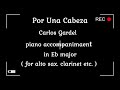 Por una cabeza by carlos gardel piano accompaniment in eb major