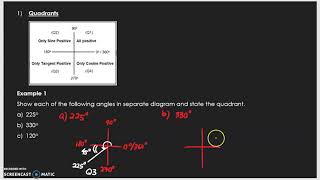 55th video: MAT133 - Trigonometric Identities and Equations - Quadrant