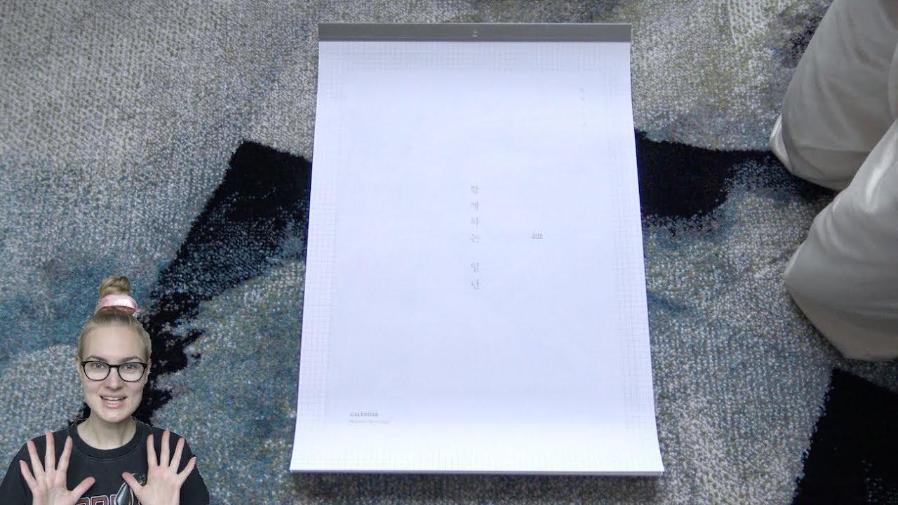 Unboxing BTS (Bangtan Boys) 방탄소년단 2018 Wall Calendar