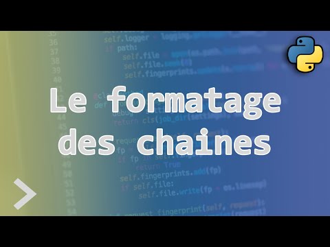 Programmation avec python - Le formatage des chaines