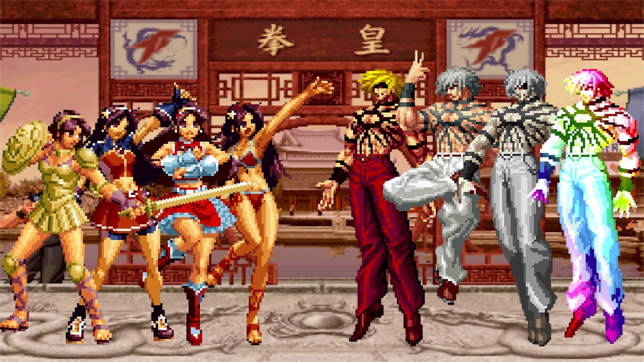 The King of Fighters (MUGEN) | Athena Asamiya vs orochi Team - YouTube