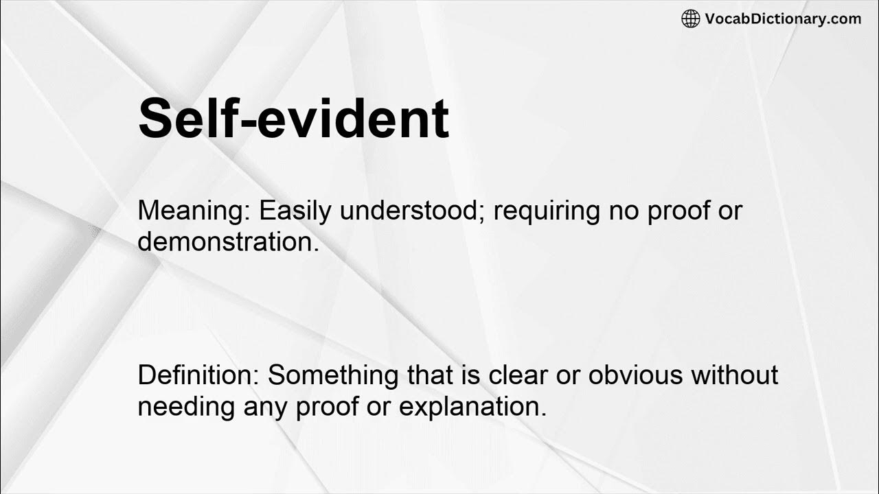 self-evident-meaning-youtube