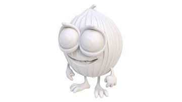 3D model of the mutant coconut character. Superhive, CGtrader, Cults3d (no sound)