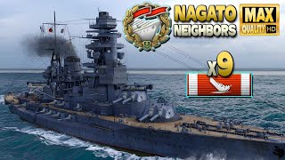 линкор Нагато: Напряженный «воин-одиночка» на карте Соседи - World of Warships