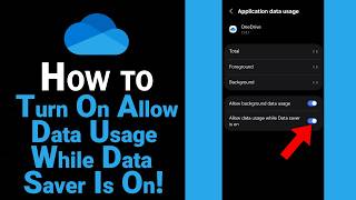 How To Turn On Allow Data Usage While Data Saver Is On in One Drive [NEW]
