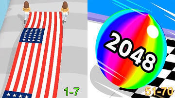 Flag Painters VS Ball Run 2048 - All Levels SpeedRun Gameplay Android iOS Ep 1