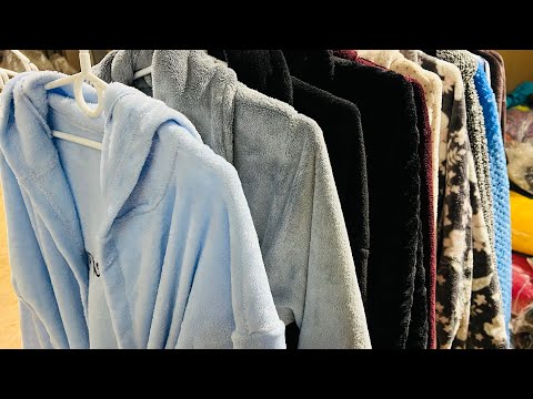 Флісові халати секонд-хенд мікс 1 сорт від 8 кг, видео 4