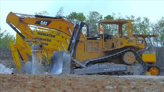 D6R Bulldozer Boss Watching A Cat D6R Dominate Rock And Earth Heavy Equipment Asmr