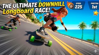 Downhill Skate Race Gameplay Walkthrough 🛹 High Speed Racing Levels Android & iOS screenshot 3