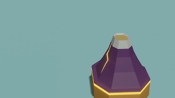 low poly volcano 🌋 blender 3d animation/ tutorial soon 🔜