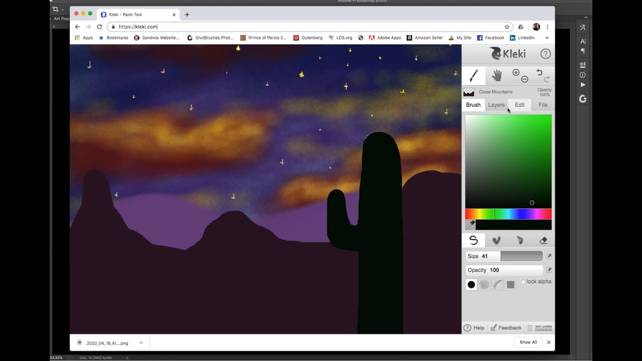 Digital Painting For Kids at Home: Desert Landscape with Kleki 