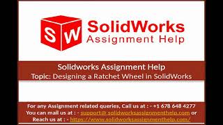 Celebrity Designing a Ratchet Wheel in SolidWorks Profile