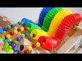 マーブルランレースASMR☆大きなカラフルトンネル　best selection【AMSR best marble runs】