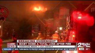 Home destroyed by fire in Bixby