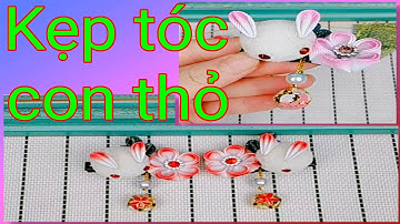 Kẹp tóc con thỏ | Hướng dẫn làm kẹp tóc con thỏ handmade dễ thương | DIY hairpin
