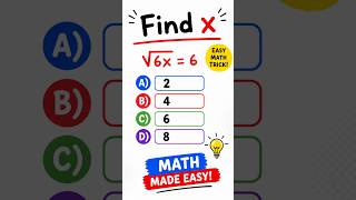 Square Root Problem Made Easy | Find the value of X #exampreparation #quickmath #easymaths #shorts
