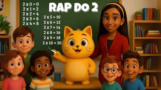Tabuada do 2 com RAP Divertido 🎶 | Música Educativa Infantil com Animação 3D!