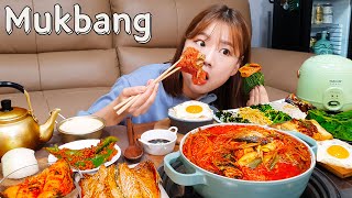 видео: Sub)Real Mukbang-13 гарниров Домашняя корейская еда🍱(Пибимпап,скумбрия) Рисовое вино🍶ASMR KOREANFOOD картинка: Sub)Real Mukbang-13 гарниров Домашняя корейская еда🍱(Пибимпап,скумбрия) Рисовое вино🍶ASMR KOREANFOOD