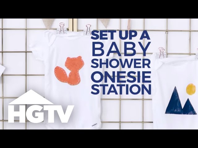 Set Up a Baby Shower Onesie Station