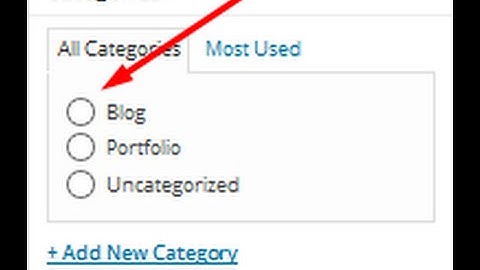 Change Category Checkbox to Radio Button