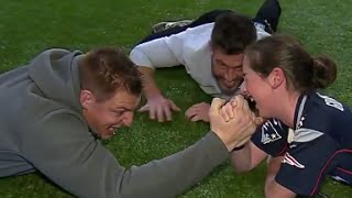 Rob Gronkowski, NFL Kid Correspondent Tour SB50 Fan Experience
