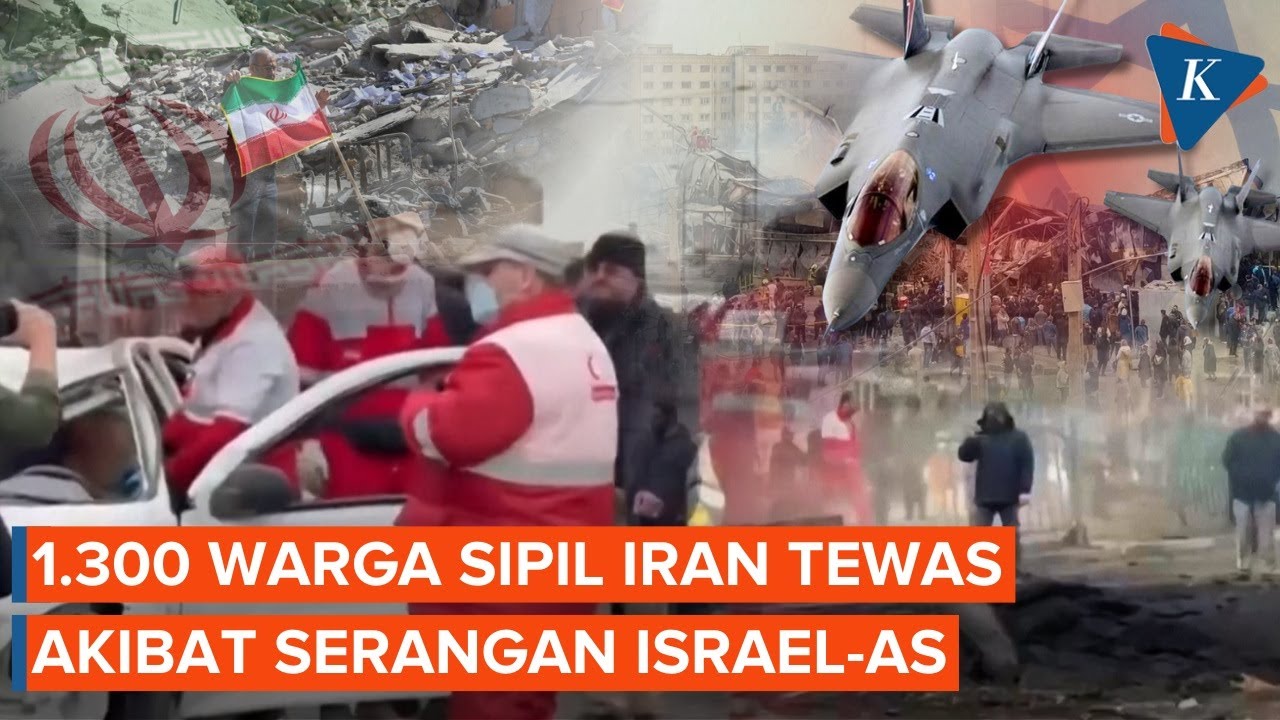 Korban Tewas Serangan Israel-AS ke Iran Mencapai 1.300 Orang Sejak 28 Februari 2026