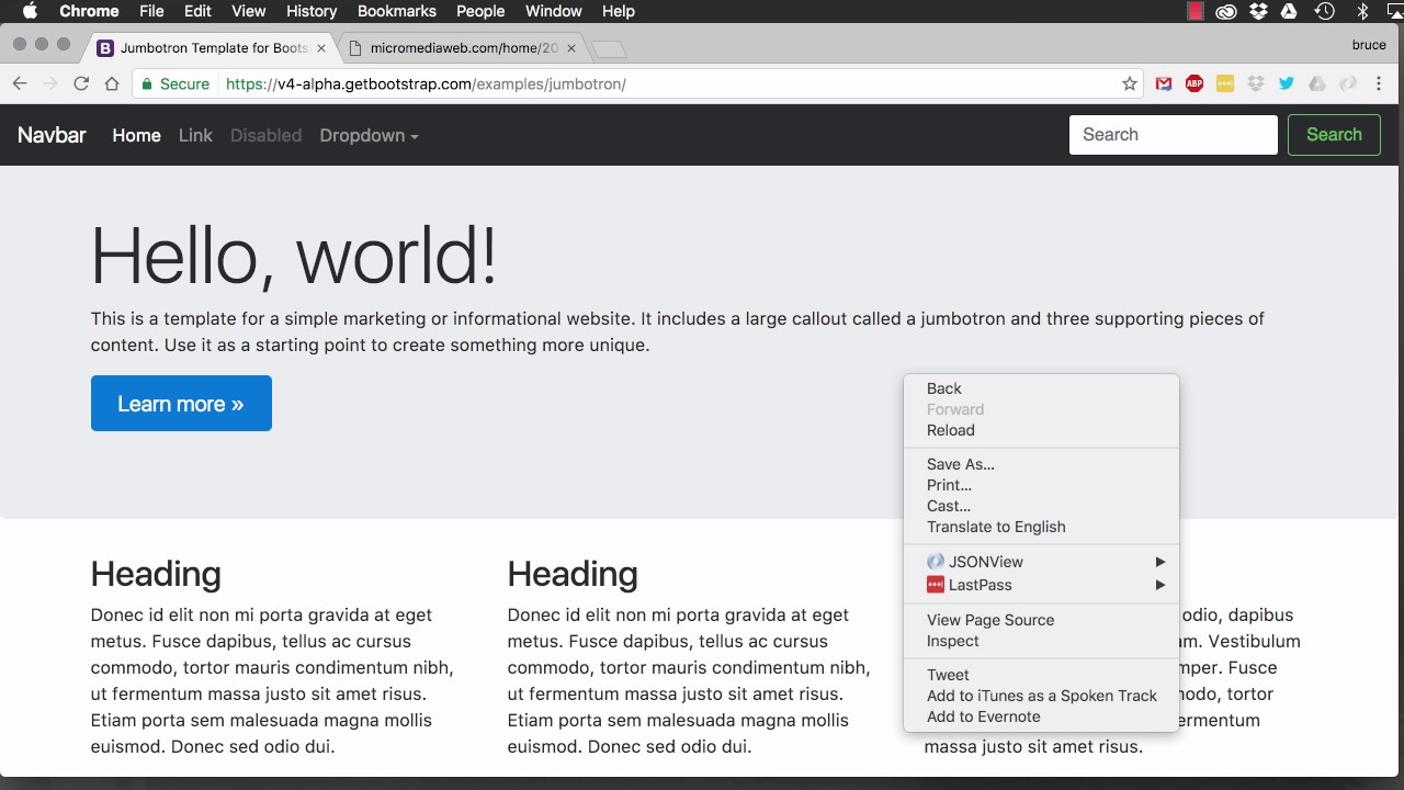 5. Bootstrap 4 Example Templates - YouTube